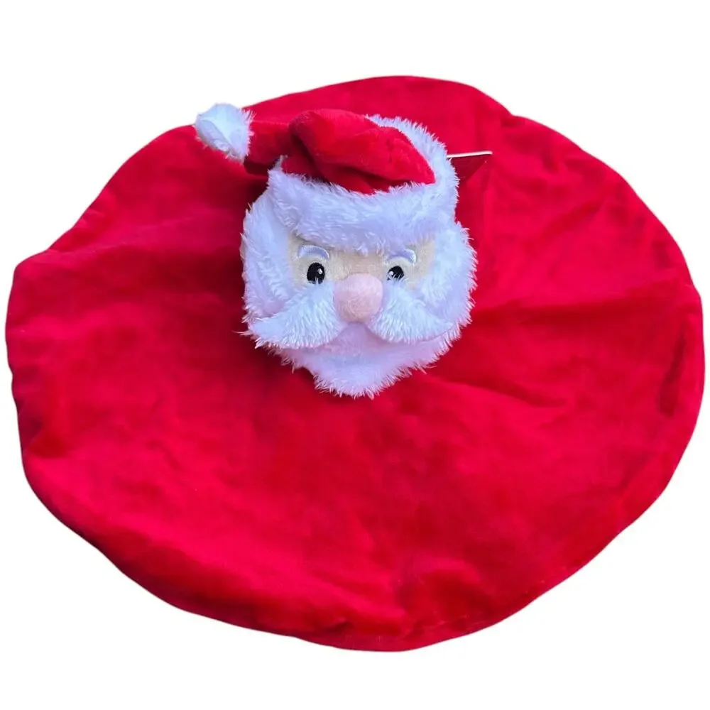 Merry &‎ Bright Santa Squeaky Crinkle Blanket Plush Dog Toy Red Shake Play New